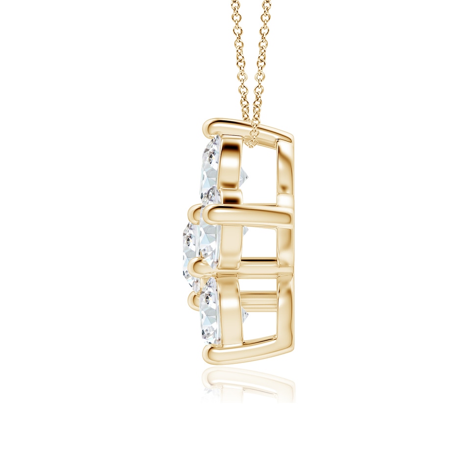 4.5mm FGVS Round Lab-Grown Diamond Floral Cluster Pendant in Yellow Gold side 199
