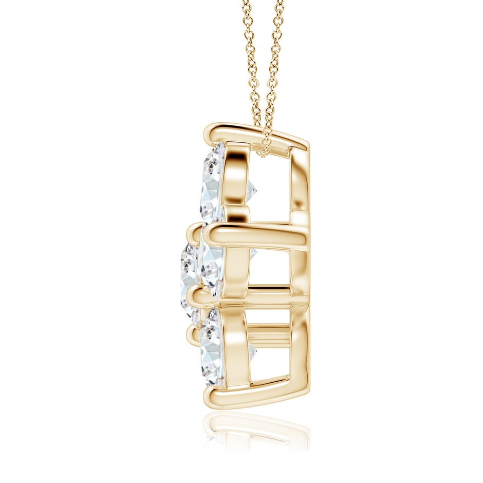 5.1mm FGVS Round Lab-Grown Diamond Floral Cluster Pendant in 18K Yellow Gold side 199