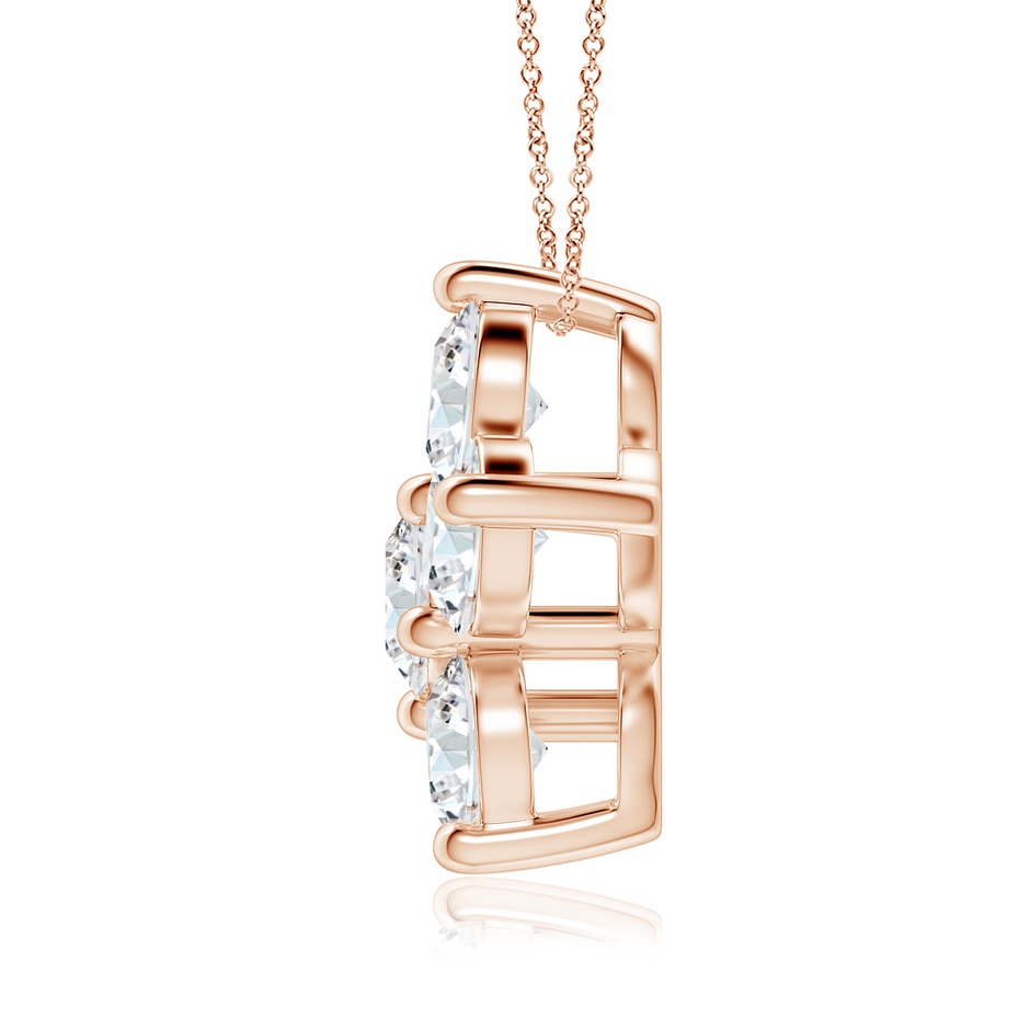 5.1mm FGVS Round Lab-Grown Diamond Floral Cluster Pendant in Rose Gold side 199