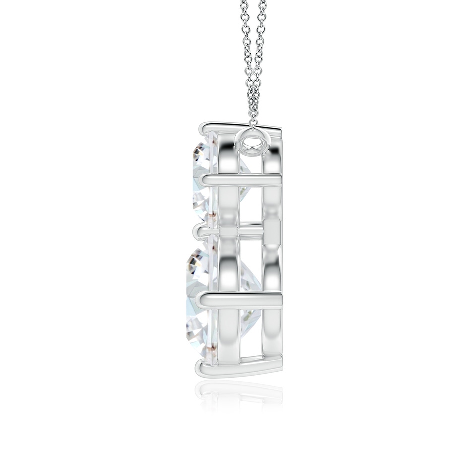 8mm FGVS Round Lab-Grown Diamond Two Stone Pendant in P950 Platinum side 199