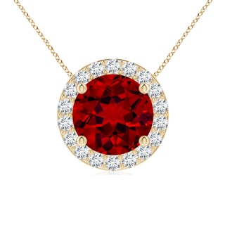 Round Lab-Grown Lab Grown Ruby