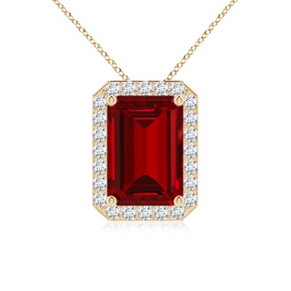 Emerald Cut Lab-Grown Lab Grown Ruby