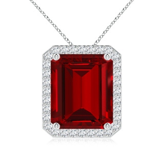 Emerald Cut Lab-Grown Lab Grown Ruby