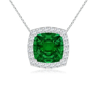 Cushion Lab-Grown Lab Grown Emerald