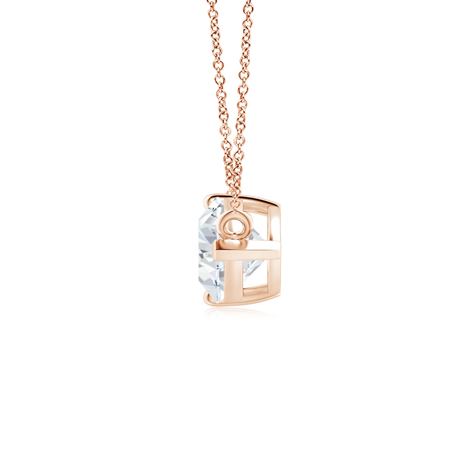 11x7mm FGVS East-West Pear-Shaped Lab-Grown Diamond Solitaire Pendant in Rose Gold side 199