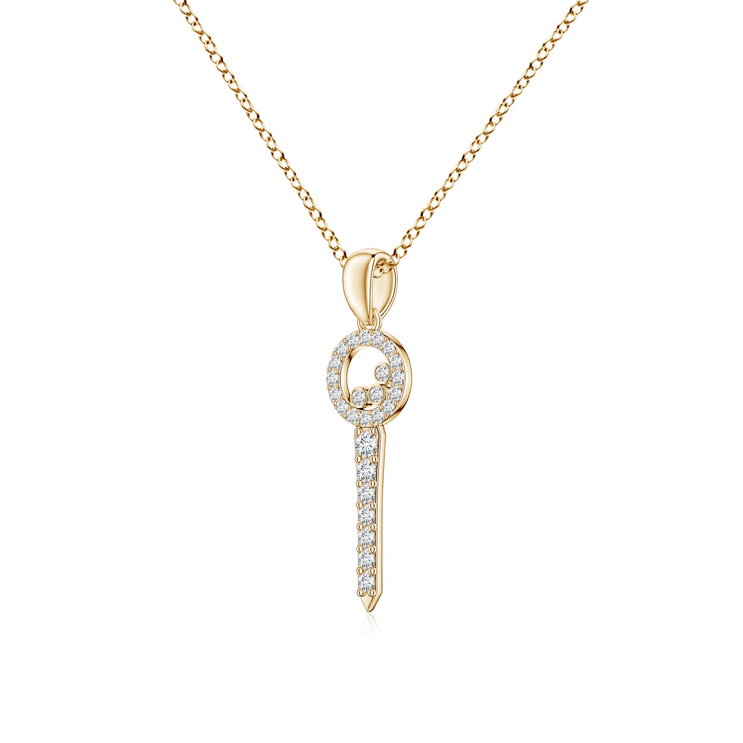 1.7mm FGVS Lab-Grown Diamond Golf-Inspired Charm Pendant in 18K Yellow Gold