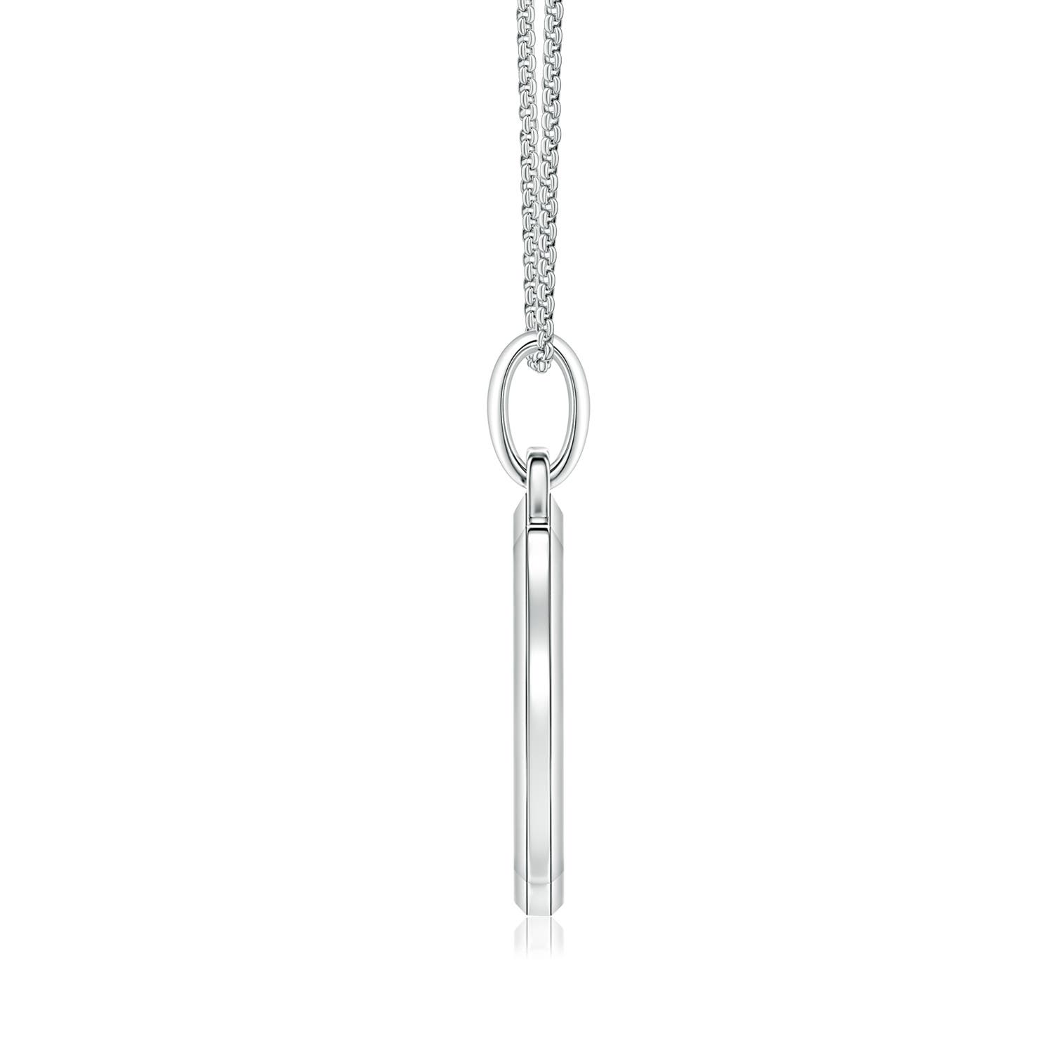 2.1mm FGVS Pavé-Set Lab-Grown Diamond Men’s Allah Pendant in White Gold