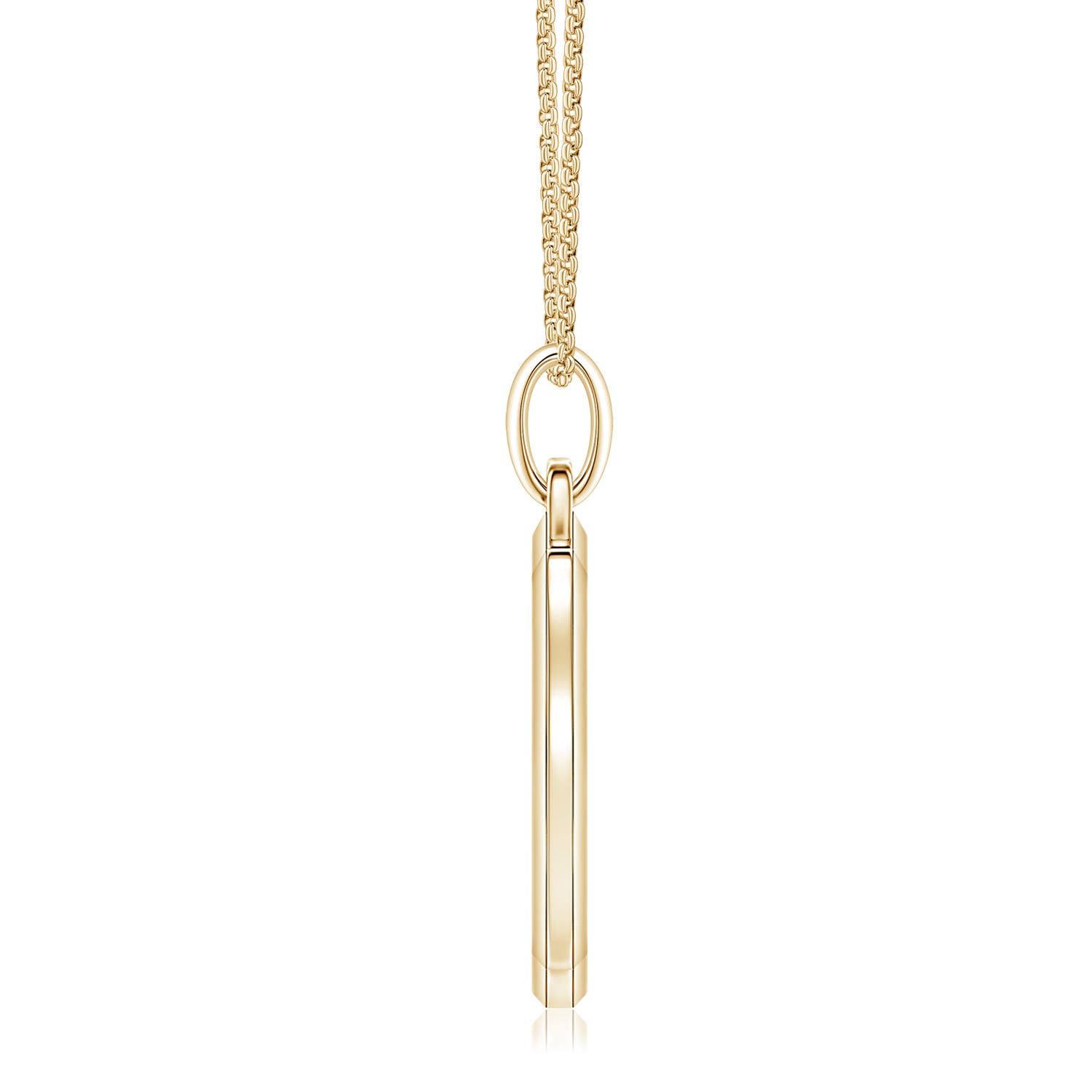 2.5mm FGVS Pavé-Set Lab-Grown Diamond Men’s Allah Pendant in Yellow Gold