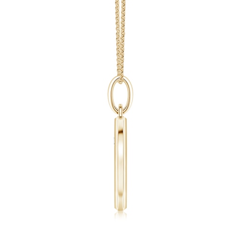 2.5mm FGVS Pavé-Set Lab-Grown Diamond Men’s Crescent Moon and Star Pendant in Yellow Gold