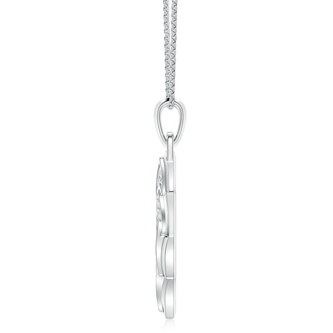 1.3mm FGVS Pavé-Set Lab-Grown Diamond Men's Star of David Pendant in White Gold