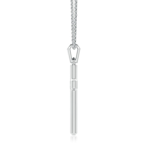 1.7mm FGVS Pavé-Set Lab-Grown Diamond Men's Cross Pendant in White Gold