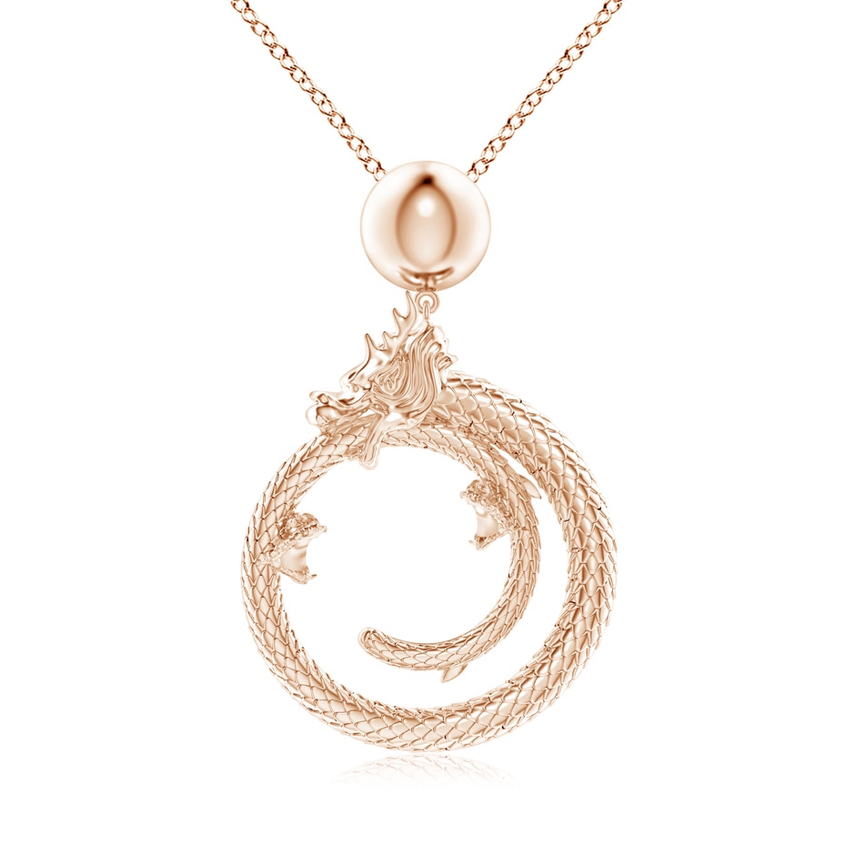 Natori x Angara Small Dragon Pendant in Rose Gold 