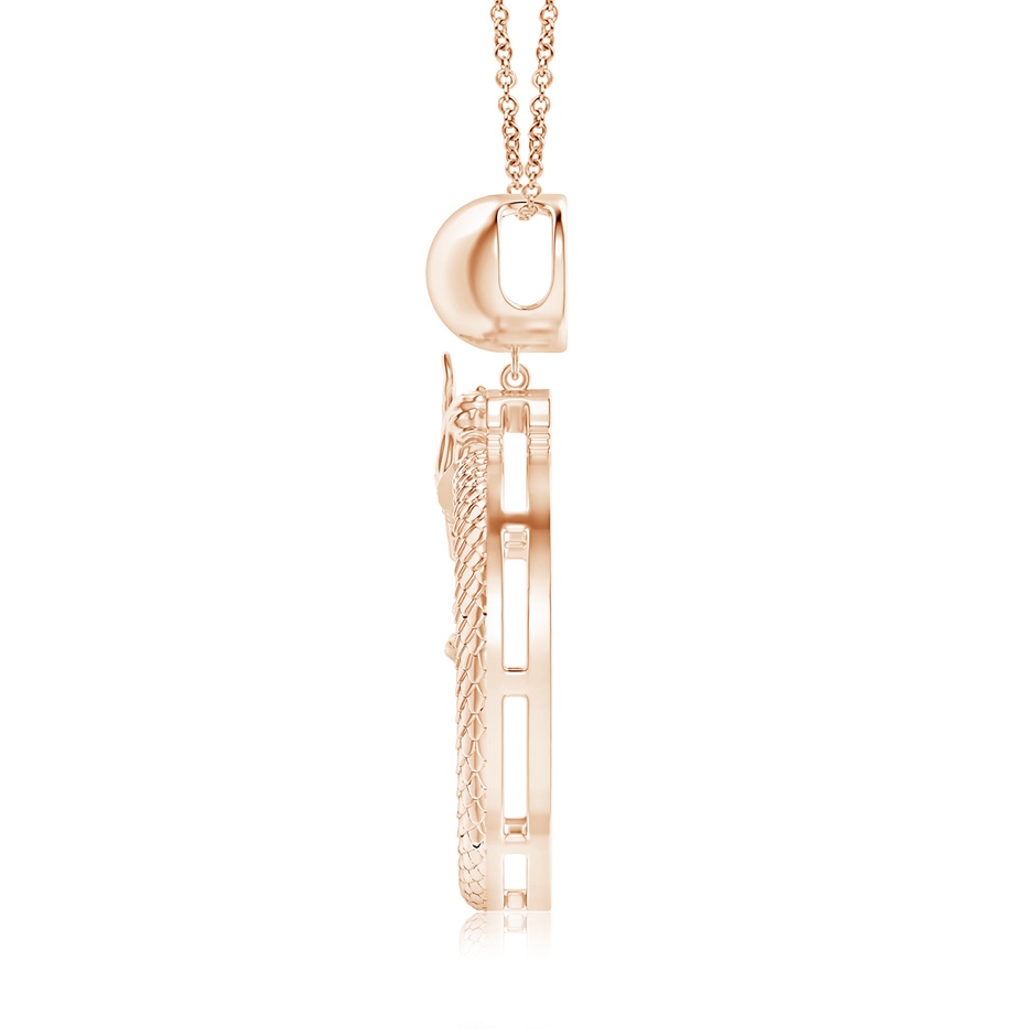 Natori x Angara Small Dragon Pendant in Rose Gold side 1