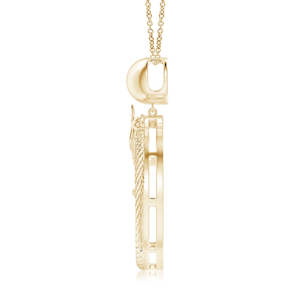 Natori x Angara Small Dragon Pendant in Yellow Gold - side 1