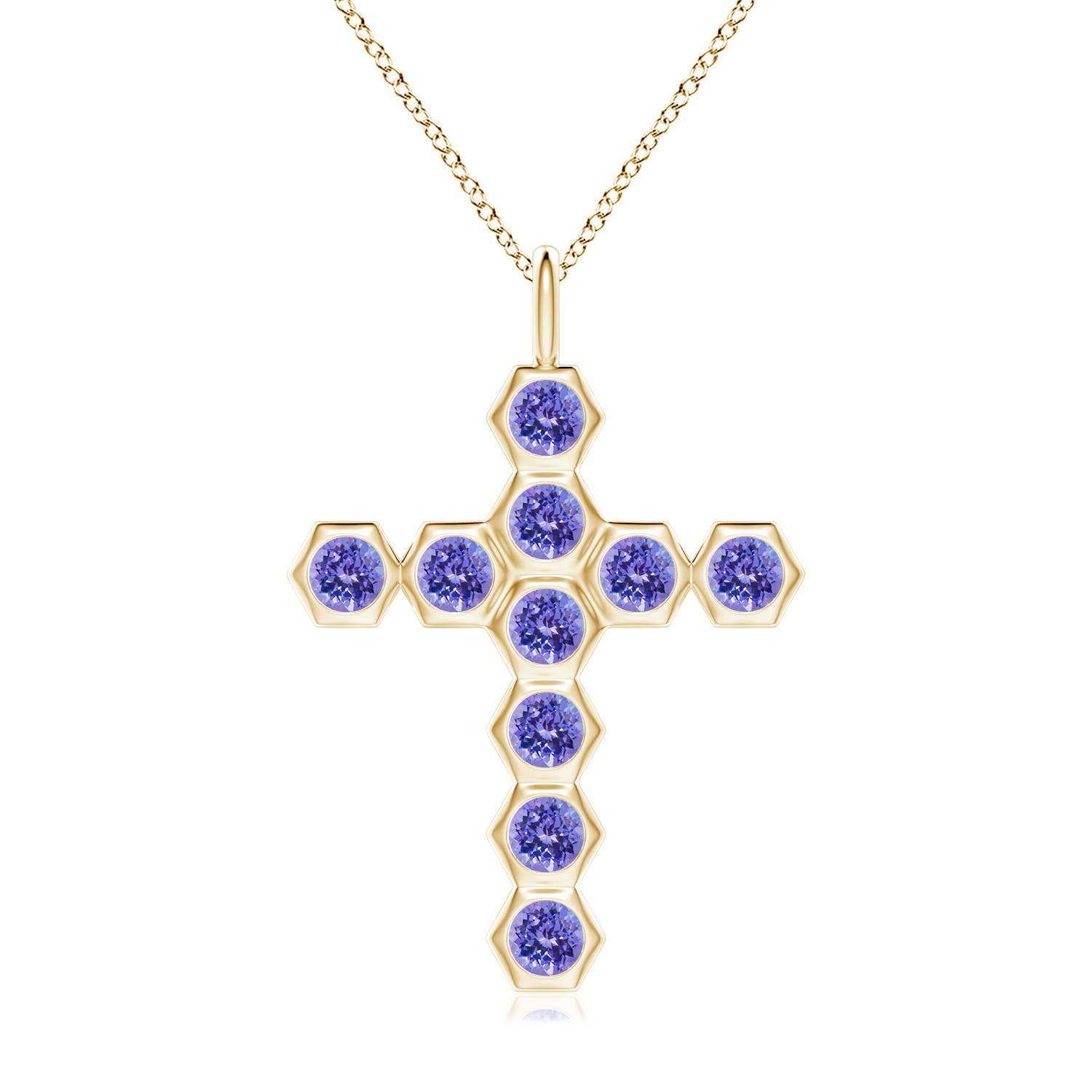 Buy Tanzanite Mystic Quartz Cross Pendant Necklace 18 Inches in Silvertone  12.25 ctw at ShopLC.