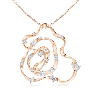 6x4mm IJI1I2 Natori x Angara Multi-Shape Dispersed Diamond Sakura Pendant in Rose Gold