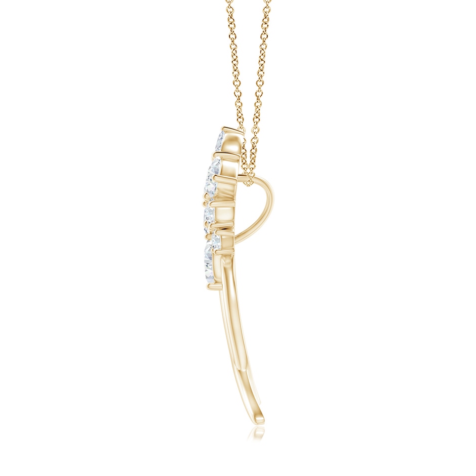 6x4mm IJI1I2 Natori x Angara Cascading Multi-Shape Diamond Sumi Stroke Slider Pendant in Yellow Gold side-1