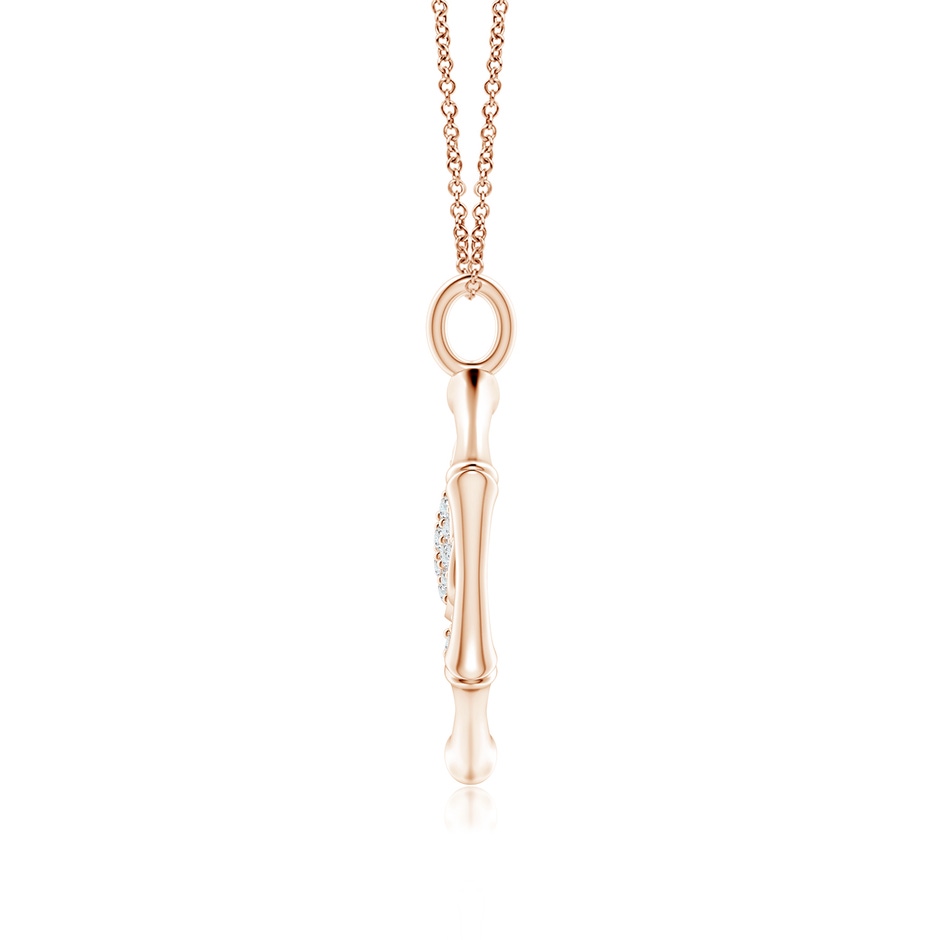 1mm IJI1I2 Natori x Angara Hexagonal Indochine Bamboo Lotus  Pendant with Diamond in Rose Gold side-1