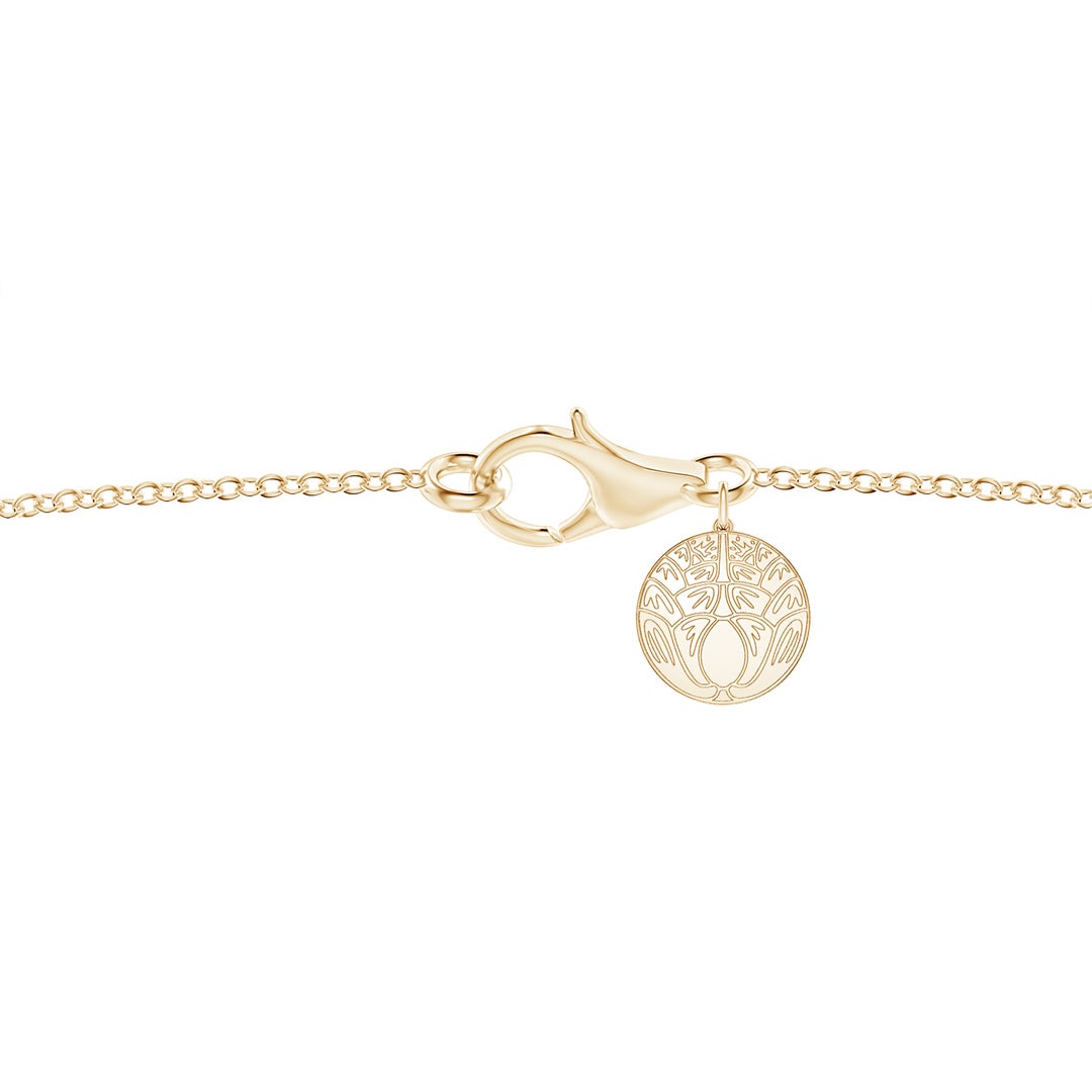 1mm IJI1I2 Natori x Angara Hexagonal Indochine Bamboo Lotus  Pendant with Diamond in Yellow Gold - misc 5