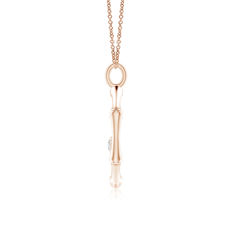 1.5mm IJI1I2 Natori x Angara Hexagonal Indochine Bamboo Hamsa Pendant with Diamond in Rose Gold side-1