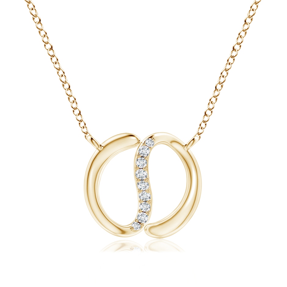 1.2mm HSI2 Natori x Angara Yin-Yang Diamond Shangri-La Pendant in Yellow Gold 