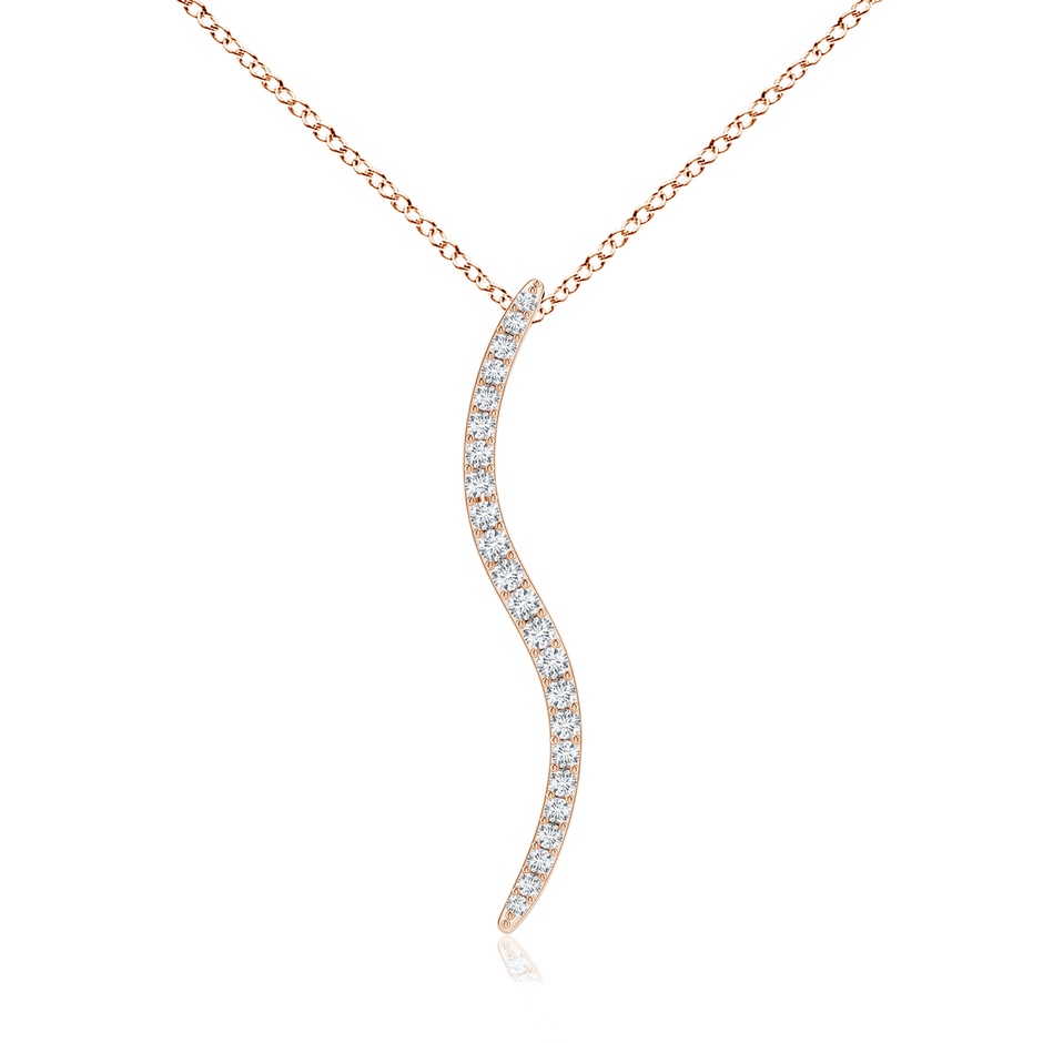 1.6mm HSI2 Natori x Angara Shangri-la - Brush Stroke Diamond Shangri-La Pendant in Rose Gold 