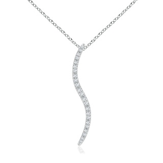 1.6mm HSI2 Natori x Angara Shangri-la - Brush Stroke Diamond Shangri-La Pendant in White Gold