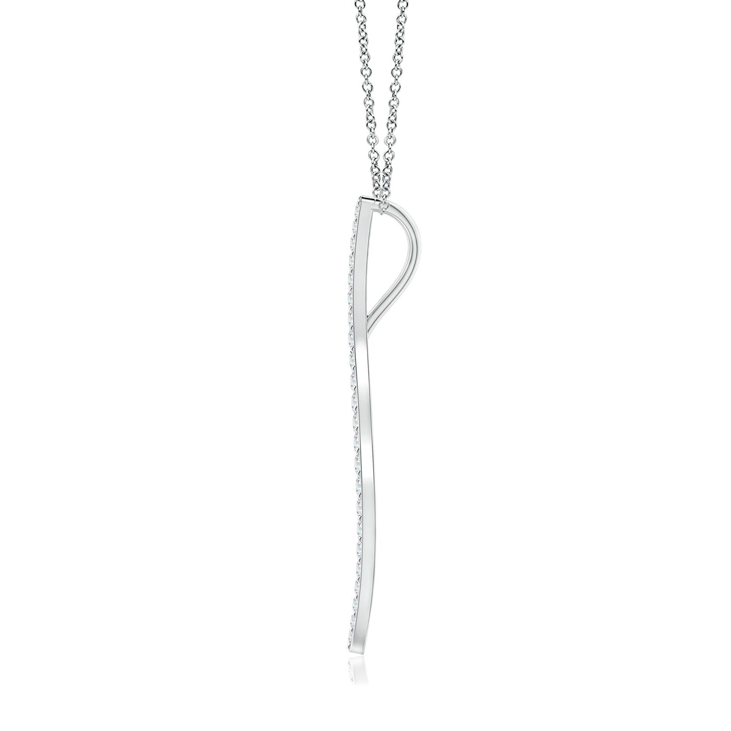 1.6mm HSI2 Natori x Angara Shangri-la - Brush Stroke Diamond Shangri-La Pendant in White Gold - side 1