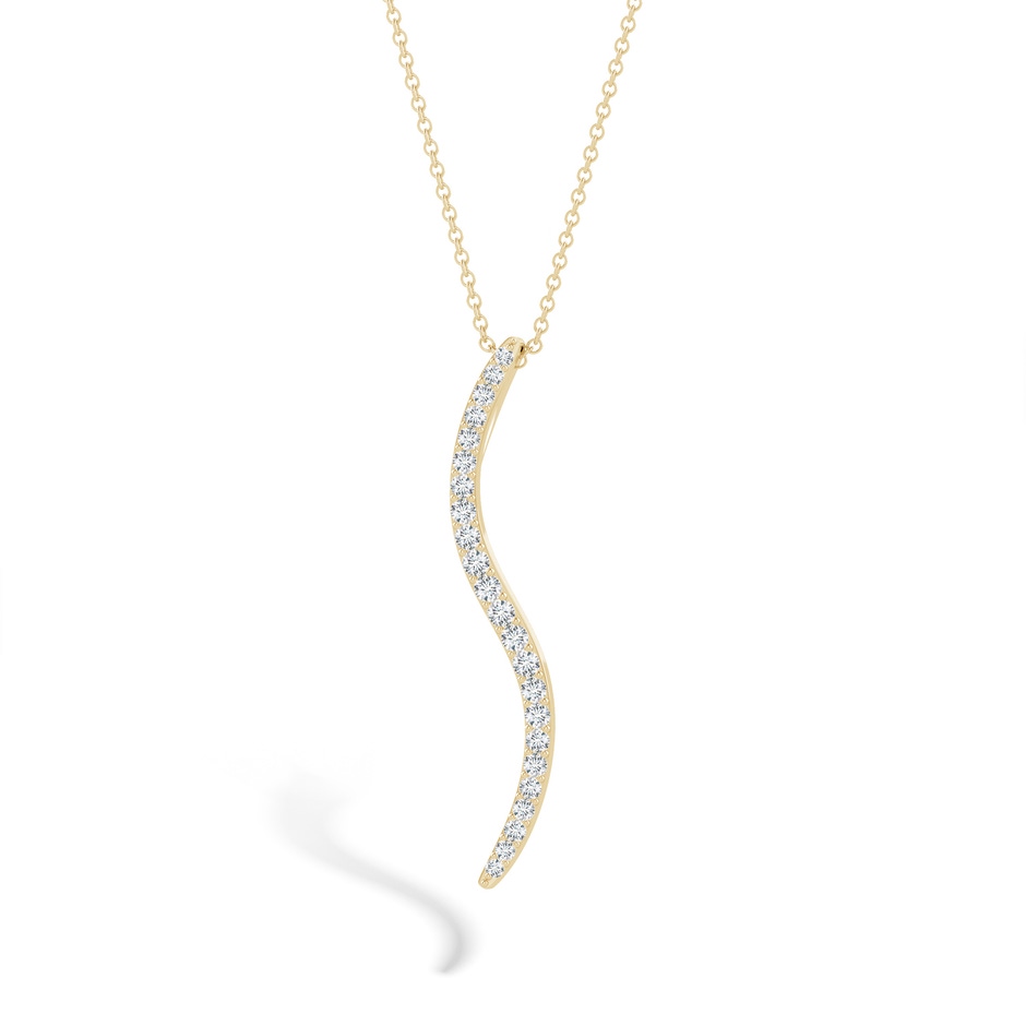 1.6mm HSI2 Natori x Angara Shangri-la - Brush Stroke Diamond Shangri-La Pendant in Yellow Gold lifestyle