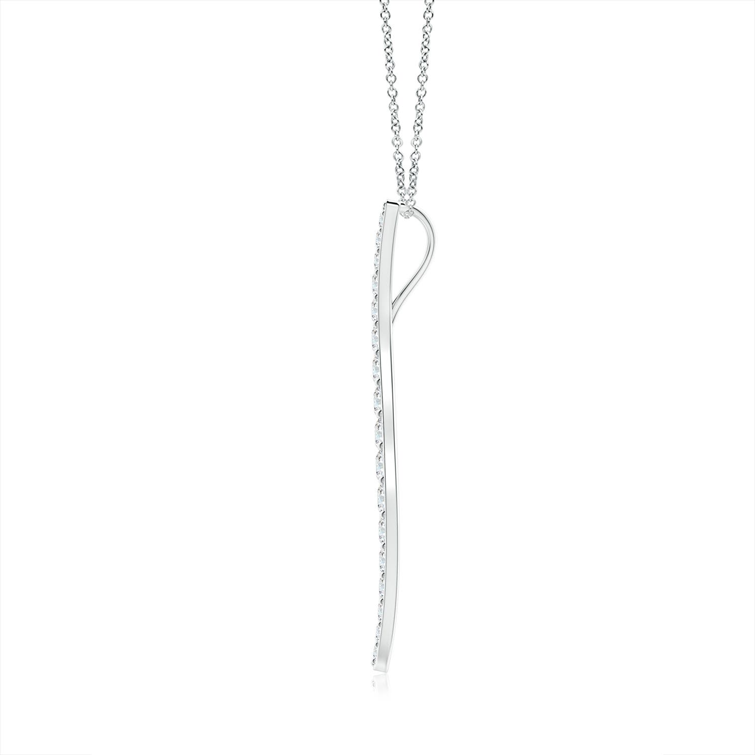 3.3mm HSI2 Natori x Angara Large Shangri-la - Brush Stroke Diamond Shangri-La Pendant in White Gold