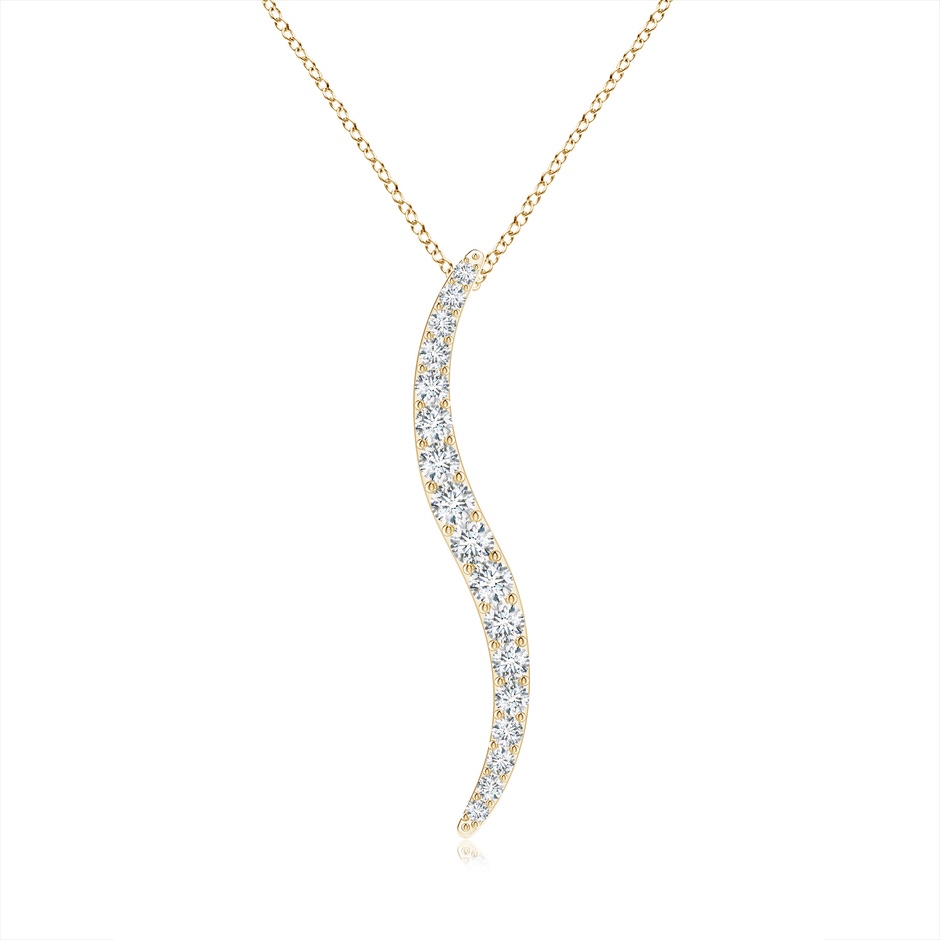 3.3mm HSI2 Natori x Angara Large Shangri-la - Brush Stroke Diamond Shangri-La Pendant in Yellow Gold 