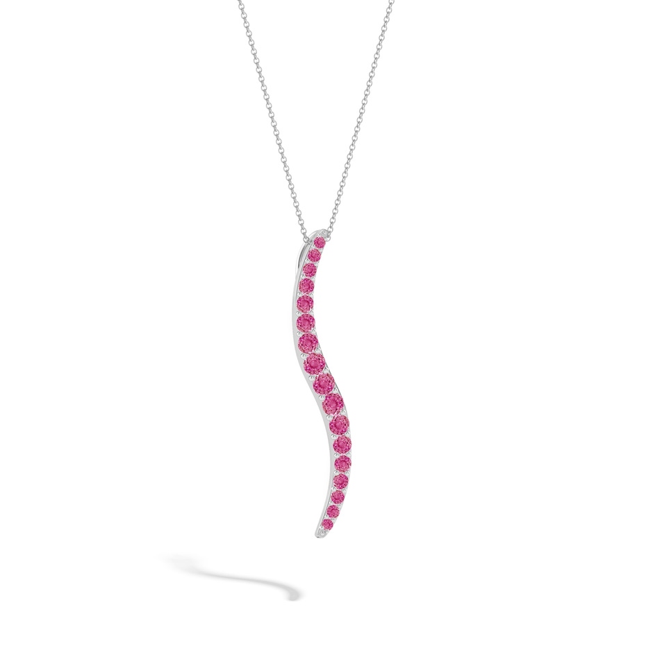 3.3mm AAA Large Brush Stroke Pink Sapphire Shangri-La Pendant in White Gold side 499