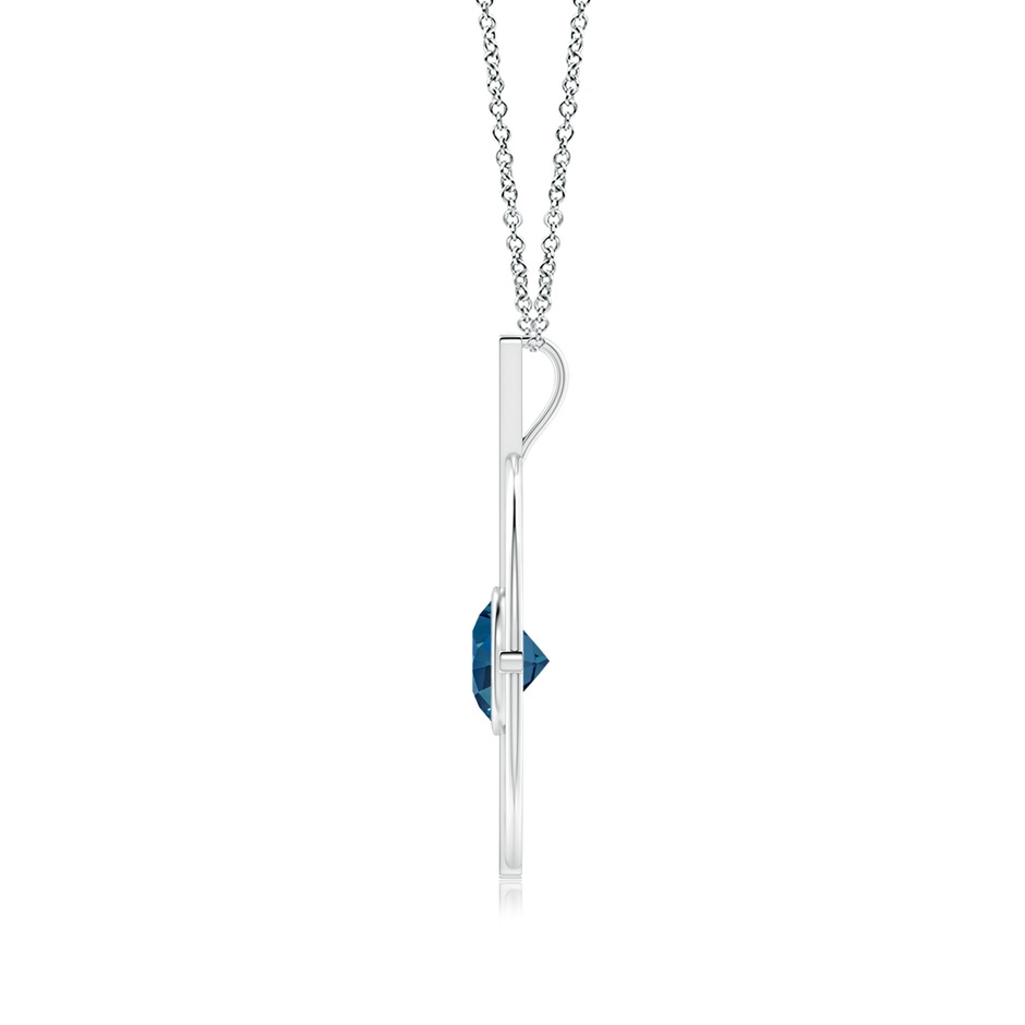 10mm AAA Natori x Angara Infinity Concentric Circle London Blue Topaz Pendant with Diamond Bars in White Gold side 199