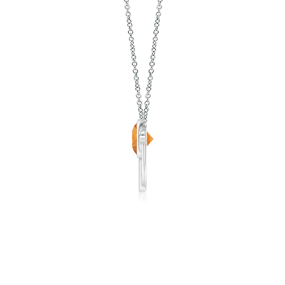 6mm AAA Natori x Angara Infinity Half Concentric Circle Citrine Pendant with Diamond Bars in White Gold side 199