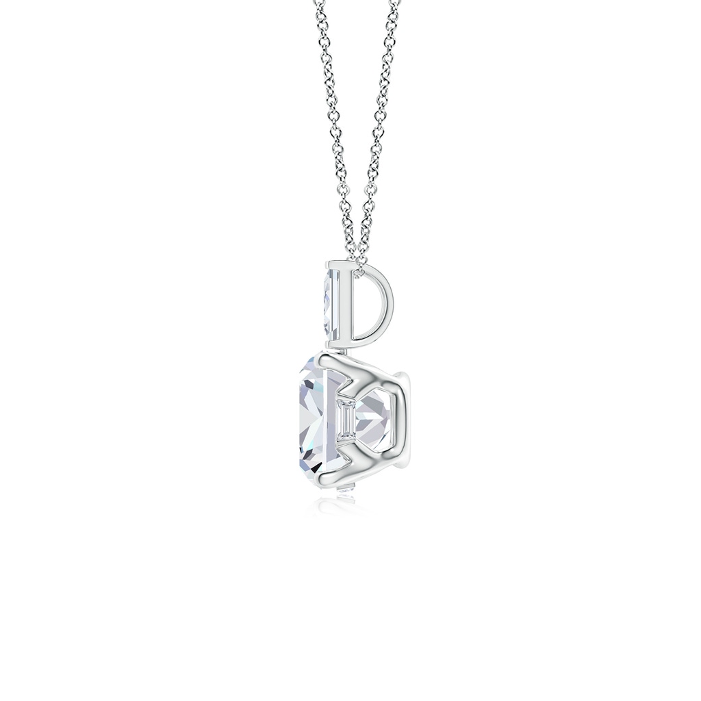 7mm FGVS Natori x Angara Orient Express Lab-Grown Cushion Diamond Pendant in White Gold Side 199