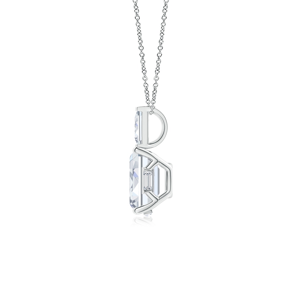 7x5mm FGVS Natori x Angara Orient Express Lab-Grown Emerald-Cut Diamond Pendant in White Gold side 199