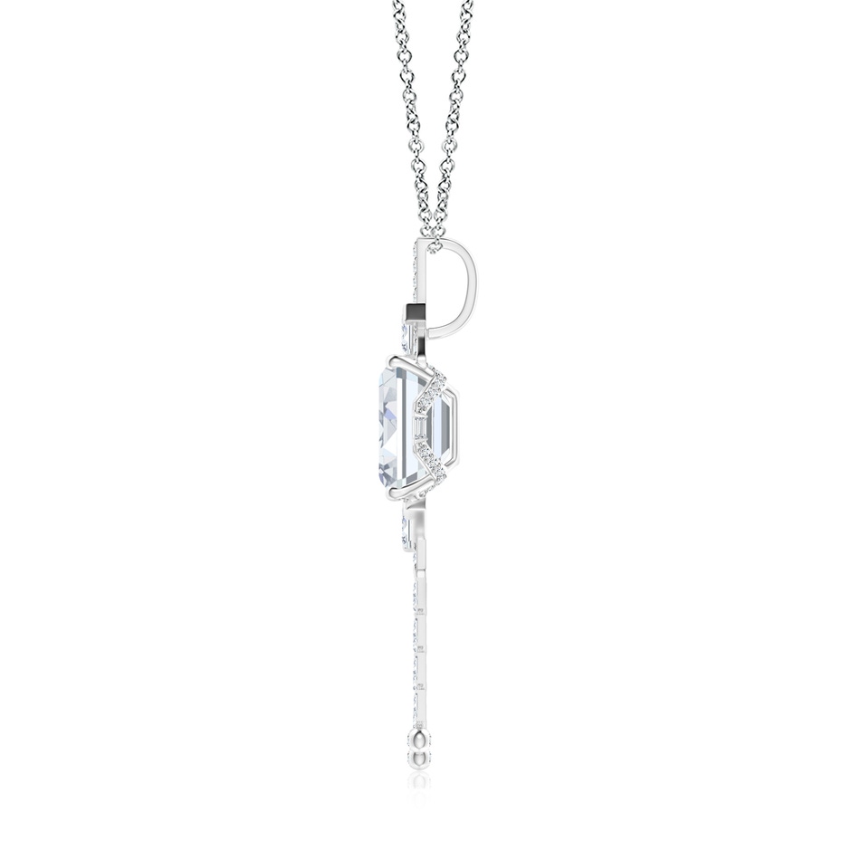 12x8mm FGVS Natori x Angara Orient Express Lab-Grown Baguette Diamond Tassel Drop Pendant in White Gold side 199