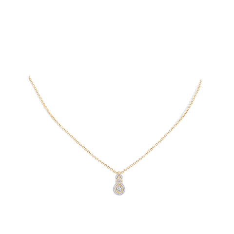 Rocking Diamond Infinity Knot Pendant with Diamonds