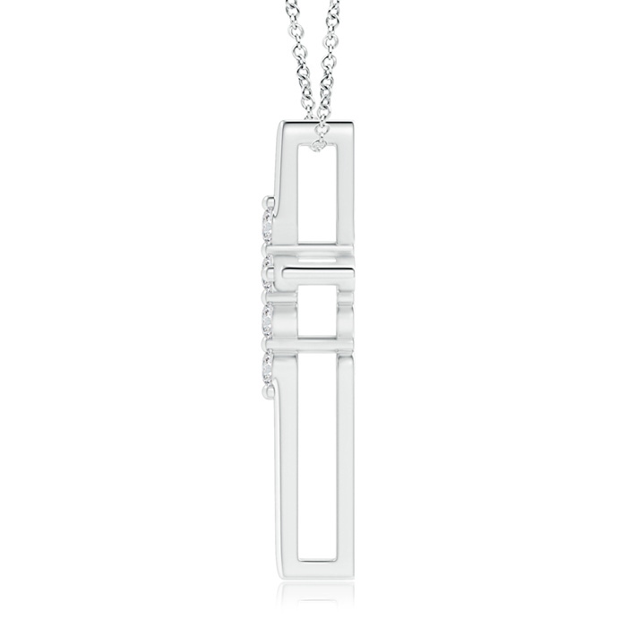 1.55mm HSI2 Floating Diamond Cross Pendant in White Gold product image