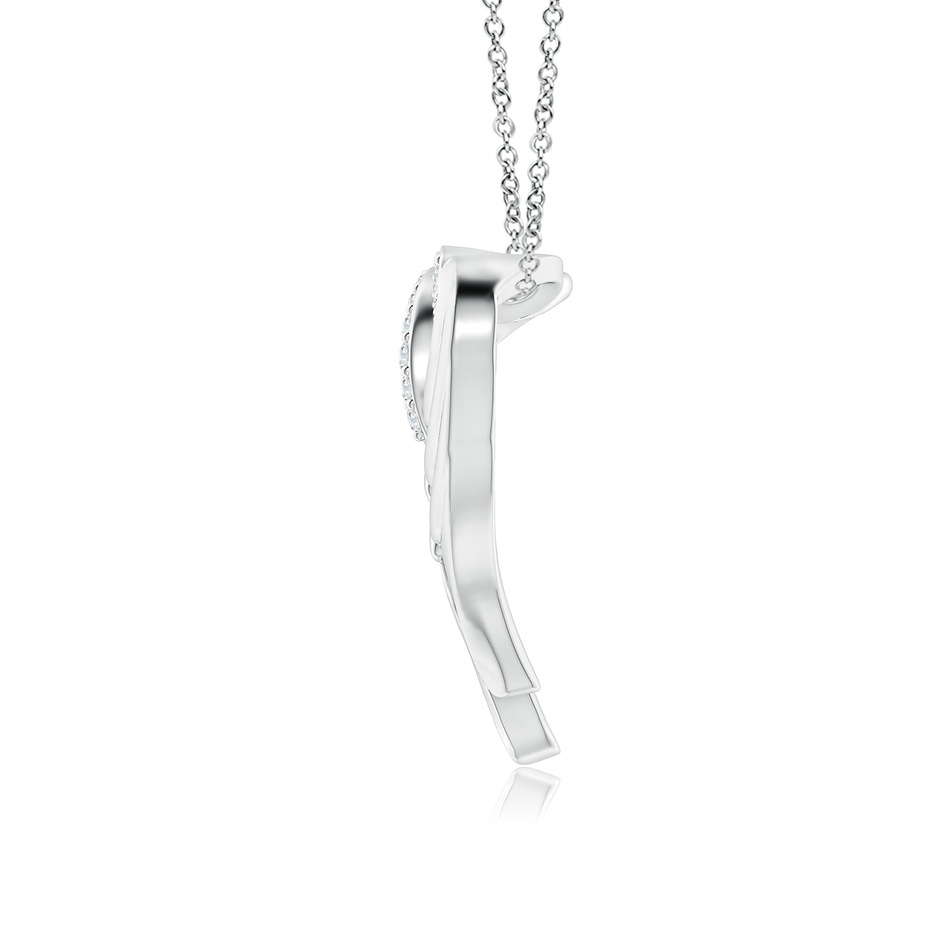 1.2mm GVS2 Diamond Angel Heart Pendant in P950 Platinum side-1