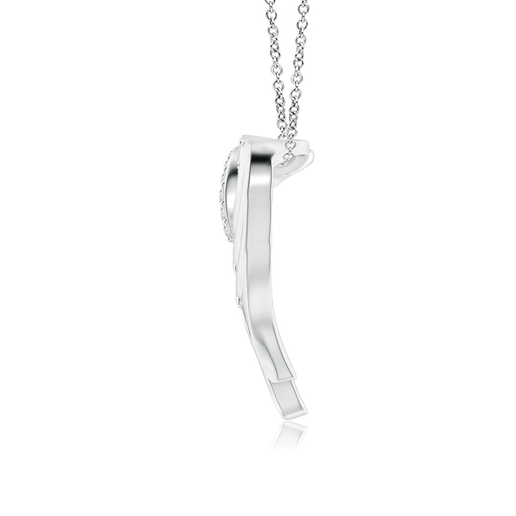 1.2mm HSI2 Diamond Angel Heart Pendant in White Gold - side_1