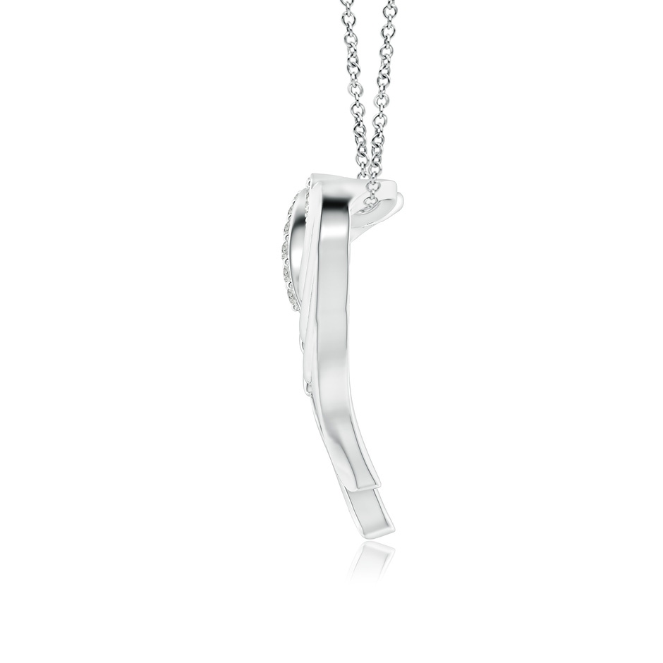 1.2mm KI3 Diamond Angel Heart Pendant in White Gold side-1