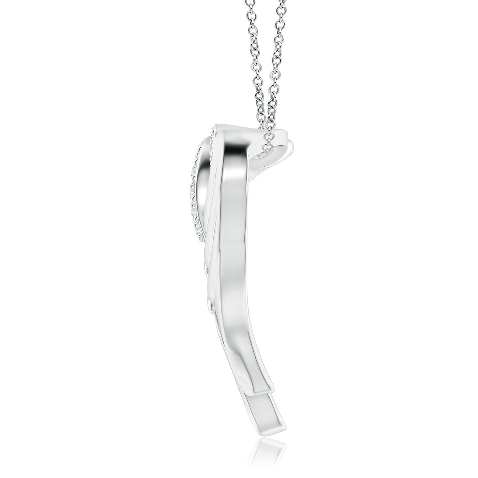 1.5mm GVS2 Diamond Angel Heart Pendant in P950 Platinum side-1