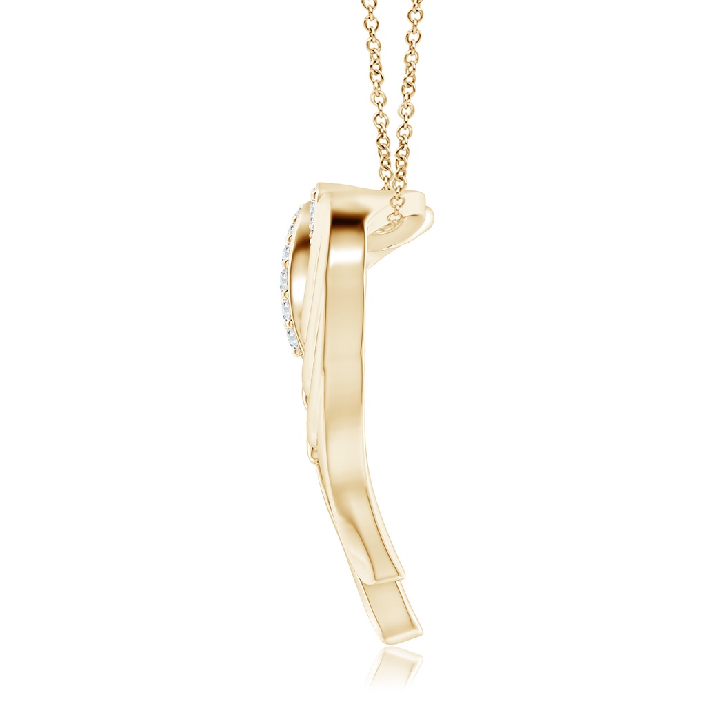1.5mm GVS2 Diamond Angel Heart Pendant in Yellow Gold - side_1