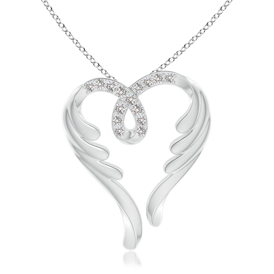 1.5mm IJI1I2 Diamond Angel Heart Pendant in P950 Platinum 