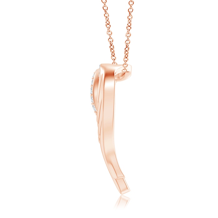 1mm GVS2 Diamond Angel Heart Pendant in 9K Rose Gold product image