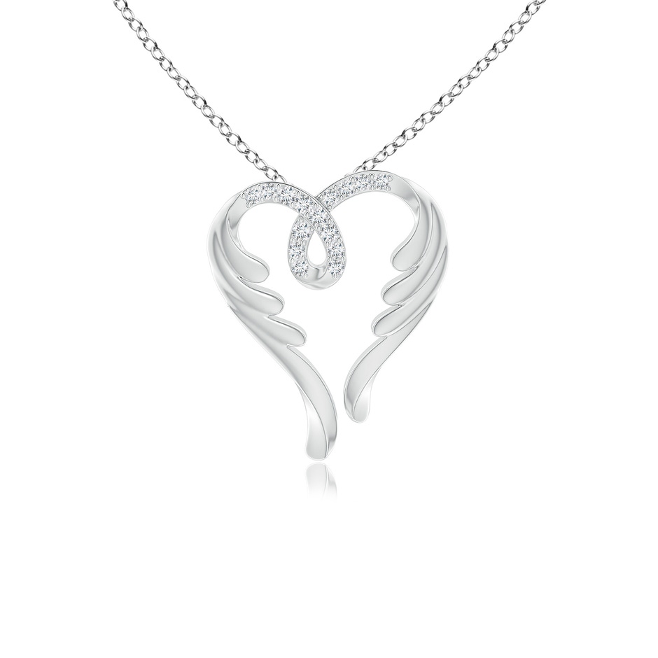 1mm GVS2 Diamond Angel Heart Pendant in P950 Platinum 