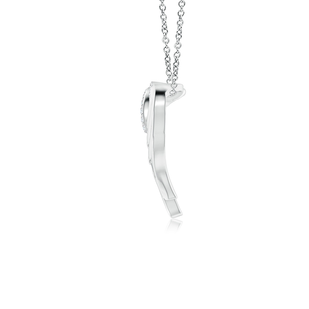 1mm GVS2 Diamond Angel Heart Pendant in P950 Platinum - side_1
