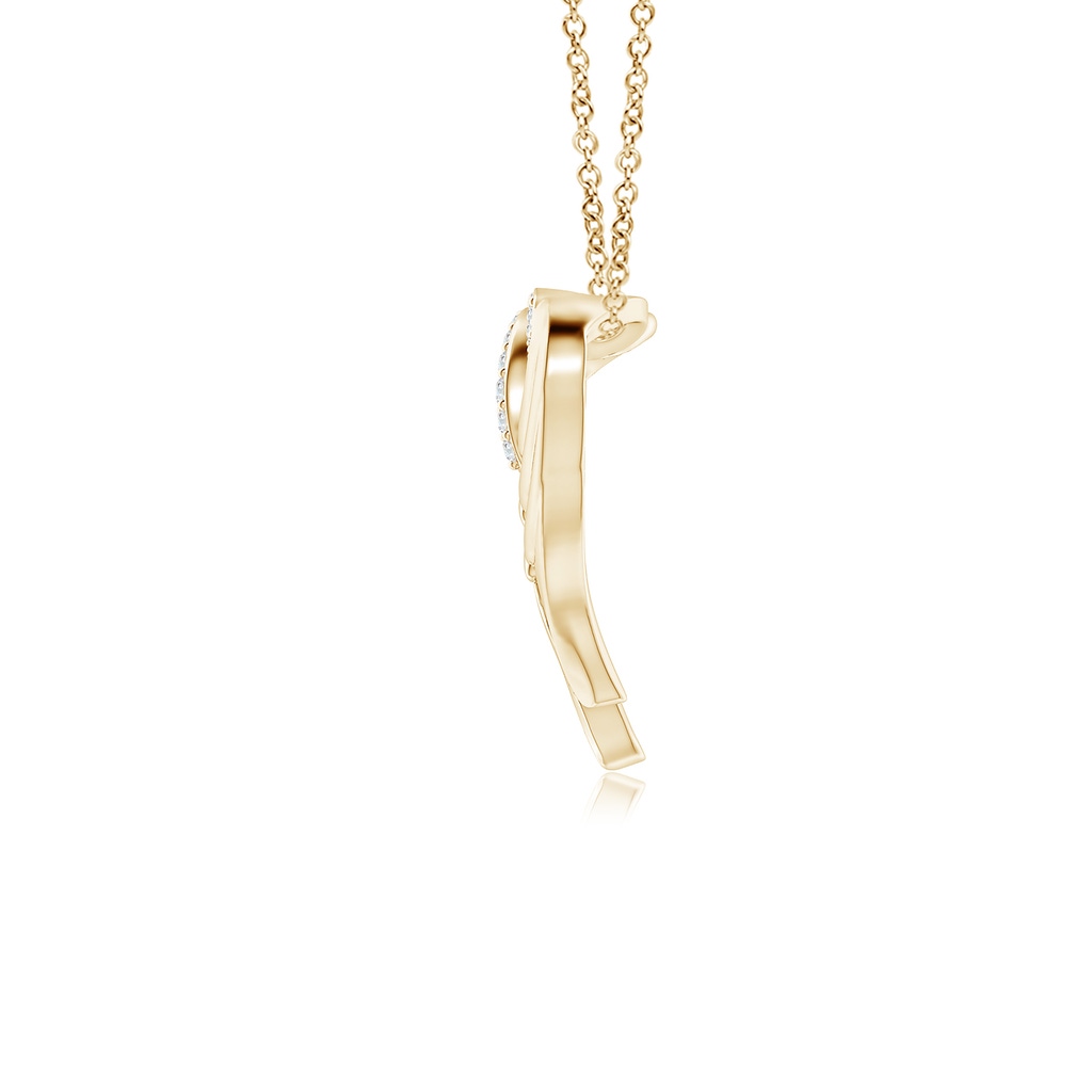 1mm GVS2 Diamond Angel Heart Pendant in Yellow Gold - side_1