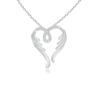 1mm HSI2 Diamond Angel Heart Pendant in P950 Platinum